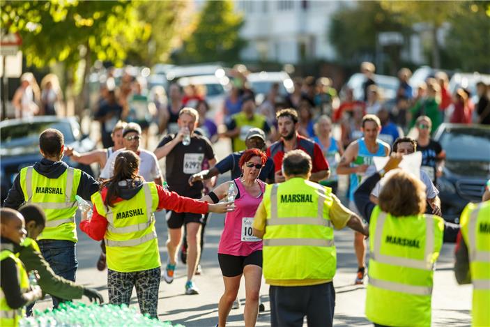 Volunteers marshalls on course